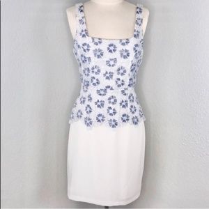 NWT Badgley Mischka Flower Peplum Dress